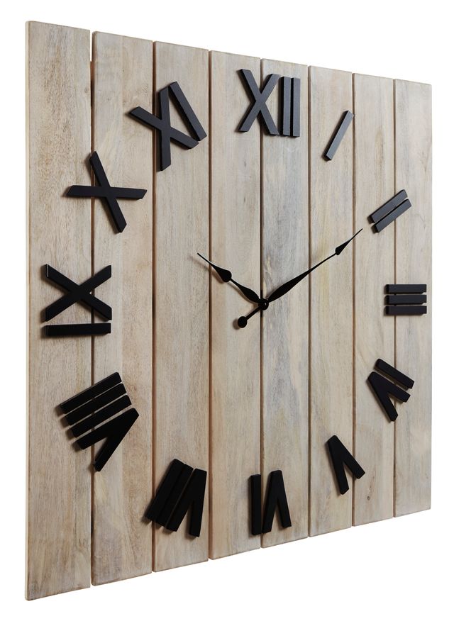 Signature Design by Ashley® Bronson Whitewash/Black Wall Clock-1