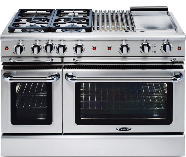Capital Precision™ 48" Stainless Steel Free Standing Gas Range 0