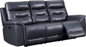 Leather Italia™ Georgetowne Bullard Grey Power Reclining Sofa