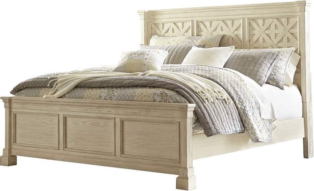 Signature Design by Ashley® Bolanburg 2-Piece Antique White California King Panel Bed Set-3