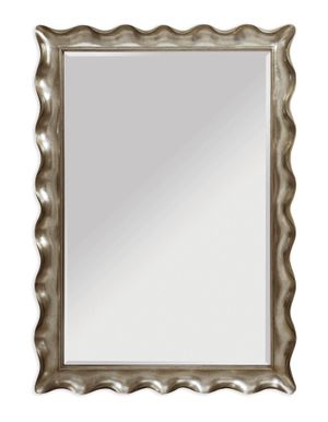 Bassett Mirror Pie Crust Silver Leaf Floor Mirror