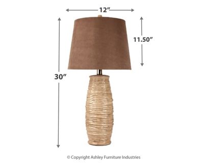 Signature Design by Ashley® Haldis Set of 2 Beige Table Lamps 2