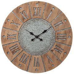 Signature Design by Ashley® Payson Antique Gray/Natural Wall Clock