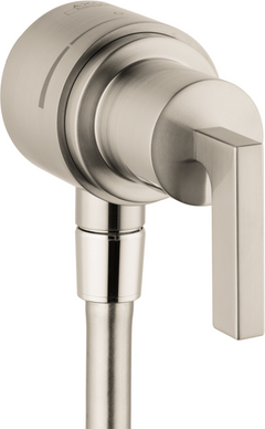 AXOR® Citterio Brushed Nickel Wall Outlet with Check Valves and Volume Control