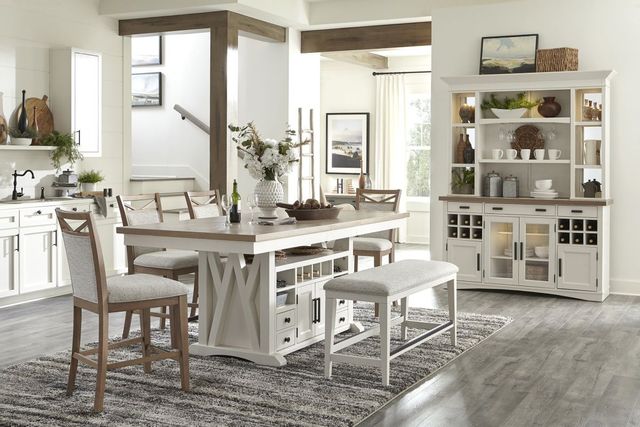 Parker House® Americana Modern Dining Cotton and Weathered Natural Counter Height Table 2