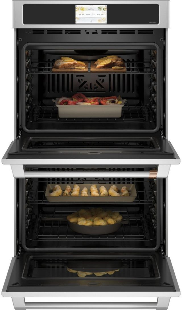 Cafe 30 French-Door Single Wall Oven in Stainless Steel (Handles Sold  Separately)