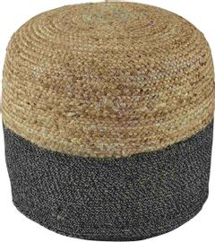 Signature Design by Ashley® Sweed Valley Natural/Black Pouf