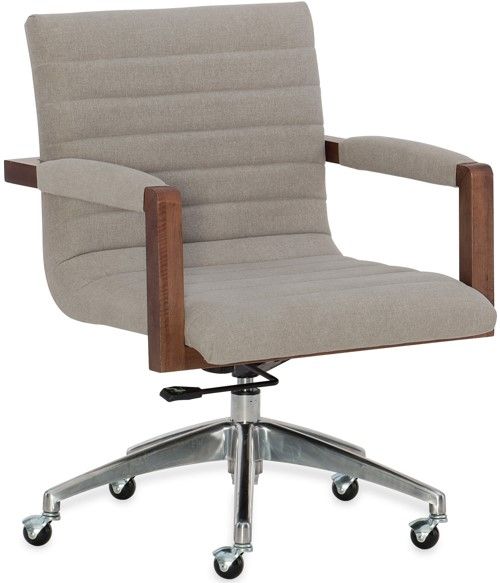 Hooker® Furniture Elon Crafty Cement/Medium Wood Swivel Desk Chair
