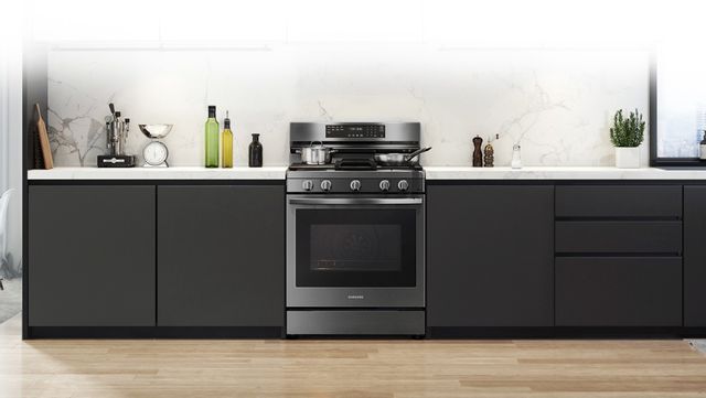 Samsung 30 Fingerprint Resistant Black Stainless Steel Smart Freestanding  Gas Range, East Coast Appliance