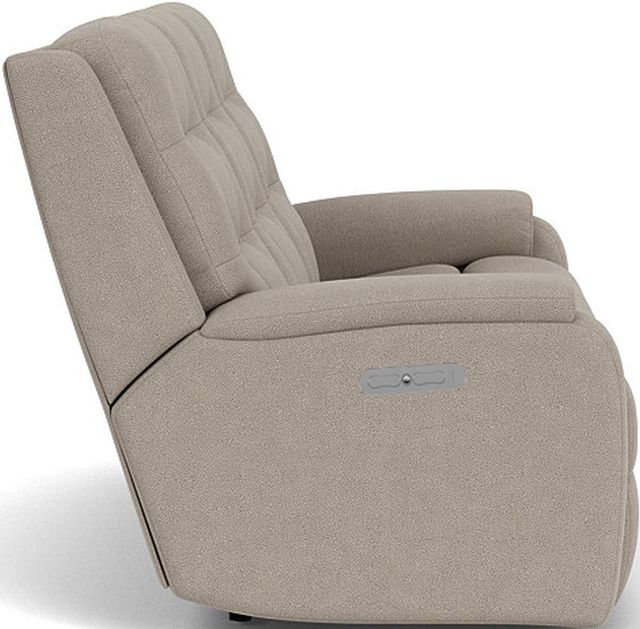 Flexsteel® Arlo Silver Fossil Power Reclining Sofa With Power Headrests And Lumbar Colders 9644