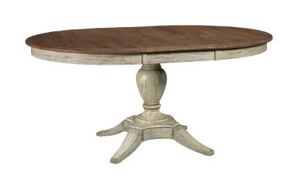 Kincaid® Weatherford Milford Heather Round Dining Table with Cornsilk Base