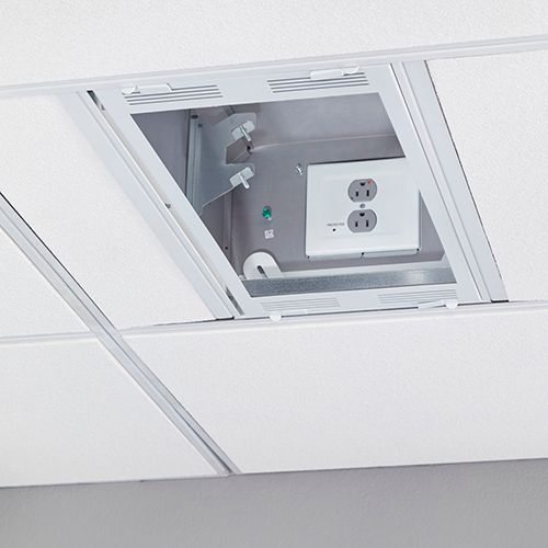 Chief® White 1' x 2' Above Suspended Ceiling Storage Box