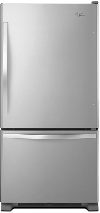 Whirlpool® 18.5 Cu. Ft. Stainless Steel Ft. Bottom Freezer Refrigerator