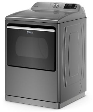 Maytag® 7.4 Cu. Ft. Metallic Slate Front Load Electric Dryer 1