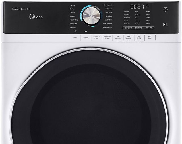 Midea® 8.0 Cu. Ft. White Front Load Electric Dryer 5