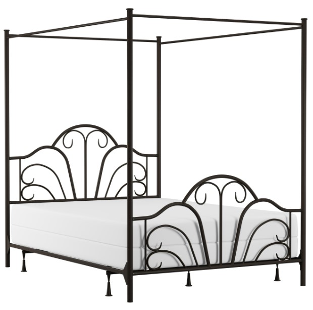 Hillsdale Furniture Dover Textured Black Canopy Bed | Hoelscher's Fine ...