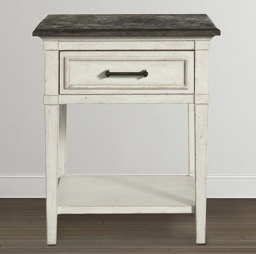 stone top bedside table