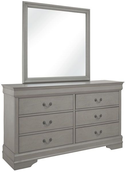 Kordasky Gray Dresser and Mirror