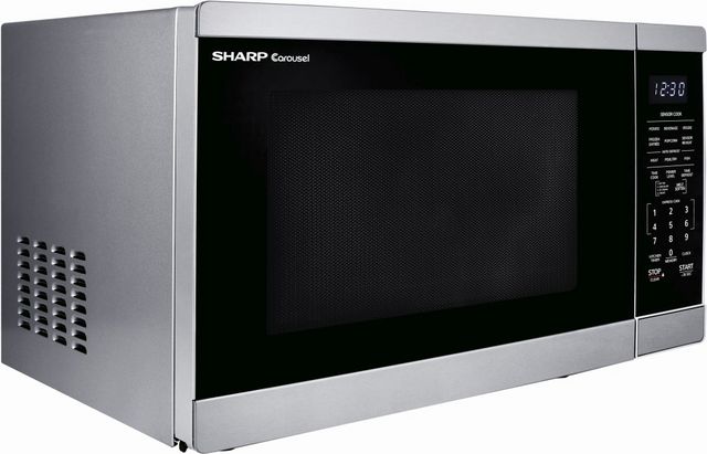 Sharp 1.4 cu.ft. Black Stainless Steel Countertop Microwave