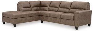 Signature Design by Ashley® Navi 2-Piece Fossil Left-Arm Facing Sleeper Sectional Sofa