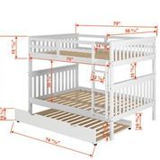 Donco Trading Company Mission Full/Full Bunkbed with Trundle Bed-3