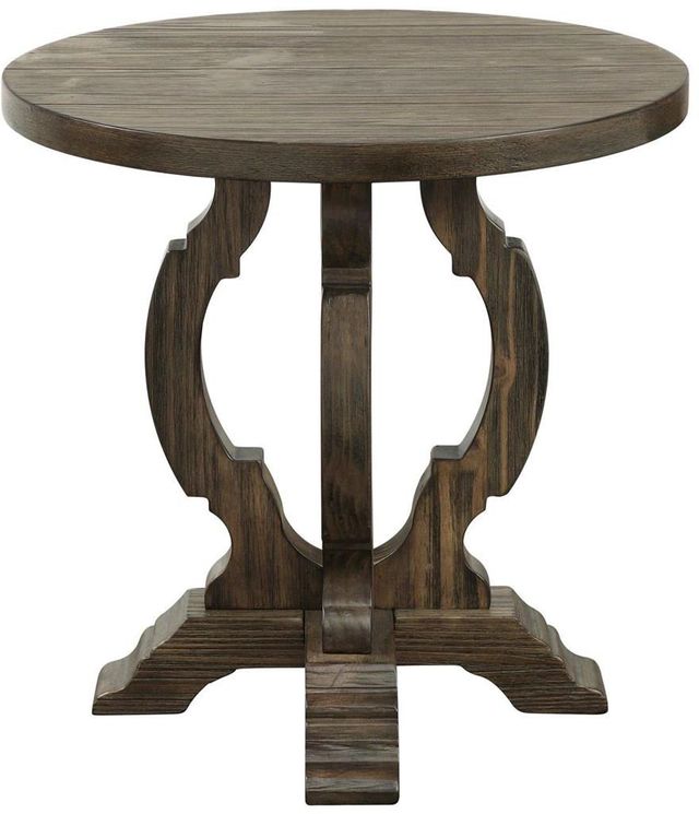 Coast2Coast Home™ Orchard Park Brown Round Accent Table 1