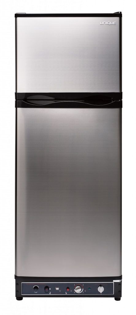 Unique® Appliances 9.7 Cu. Ft. Stainless Standard Depth Freestanding Liquid Propane Top Freezer Refrigerator