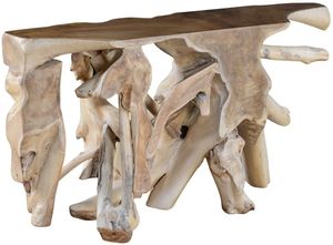 Classic Home Cypress Natural White Wash Root Console Table