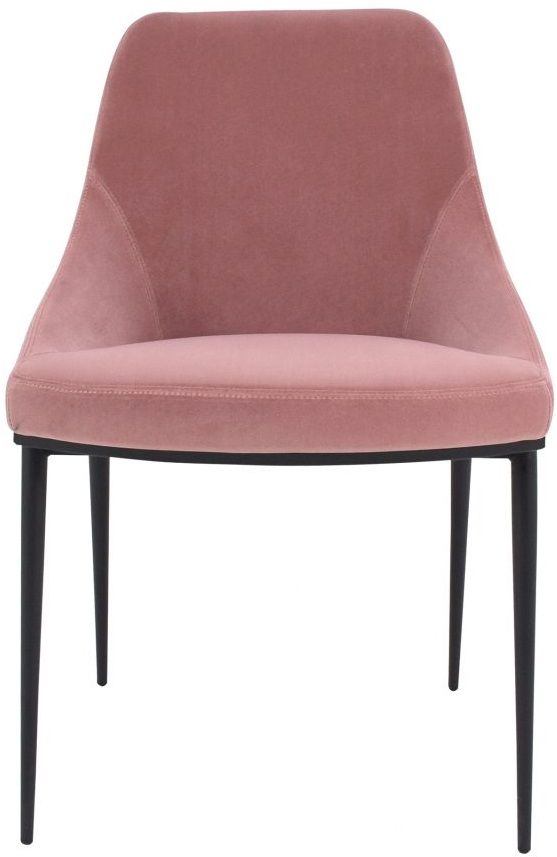 Moe's Home Collection Sedona Pink Velvet Dining Chair M2 0