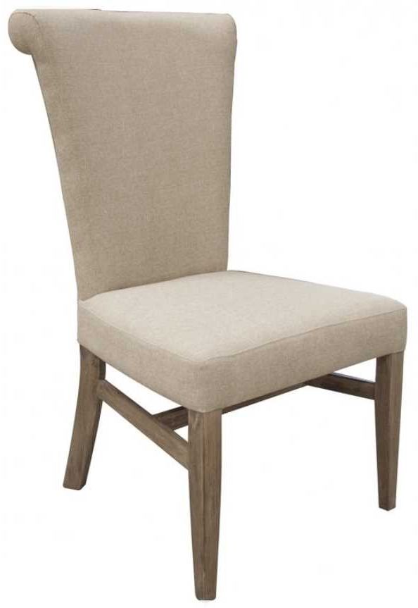 International Furniture Direct Bonanza 2-Piece Gray/Sand Upholstered Side Chair Set
