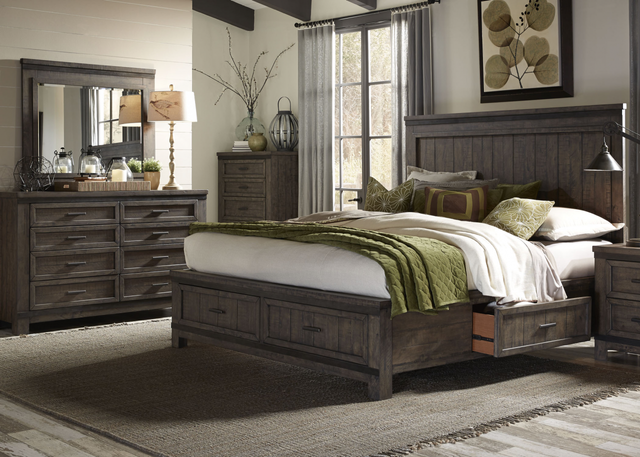 Liberty Thornwood Hills Bedroom King Two Sided Storage Bed Dresser And Mirror Collection 759 Br K2sdm Leonardo Furniture