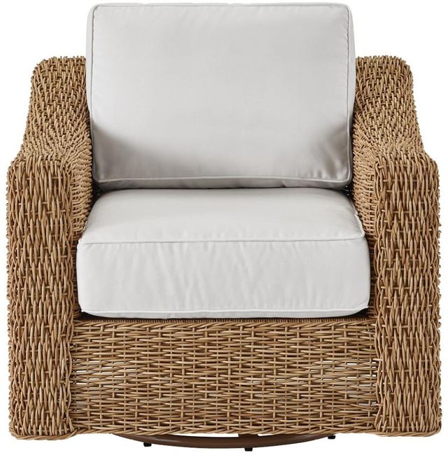Universal Explore Home™ Coastal Living Outdoor Laconia Light Brown Hue Swivel Chair-1