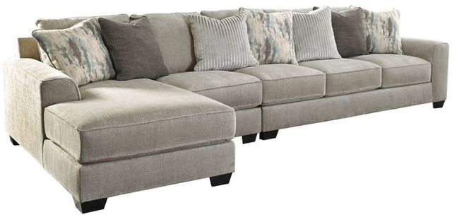 Benchcraft® Ardsley 3-Piece Pewter Sectional with Chaise