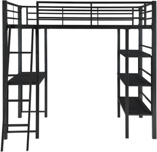 Coaster® Hadley Gunmetal Workstation Twin Loft Bed
