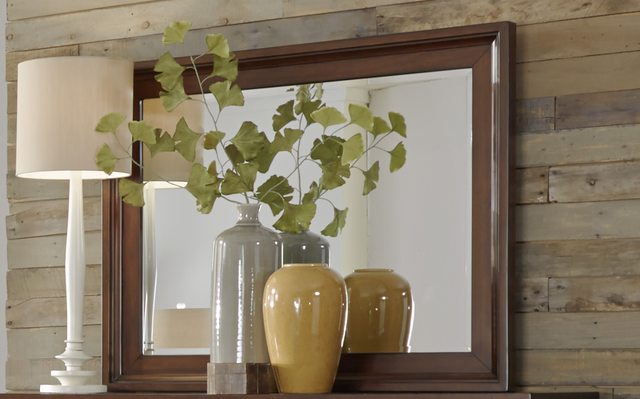 Aspenhome® Cambridge Brown Cherry Dresser Landscaper Mirror 2