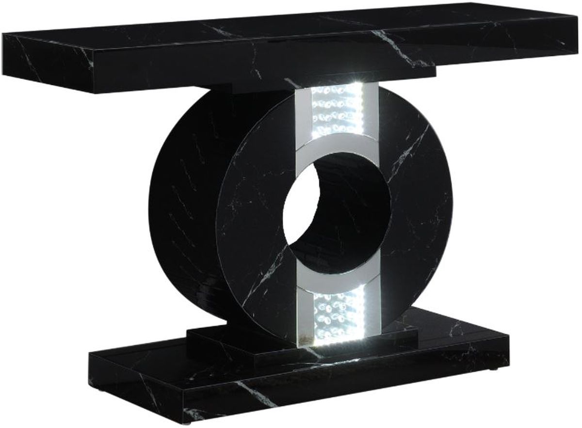 Coaster Eliana Black Console Table with LED Lighting Pearls