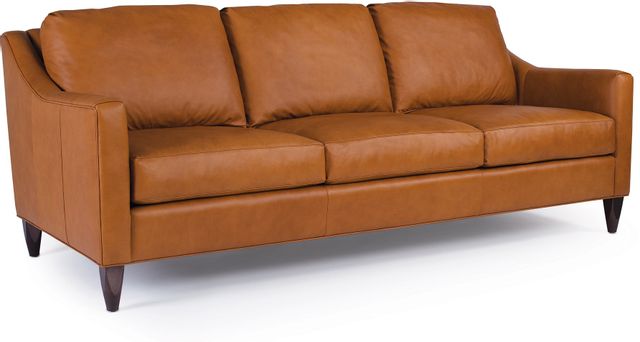 Smith Brothers 261 Collection Brown Leather Sofa 1
