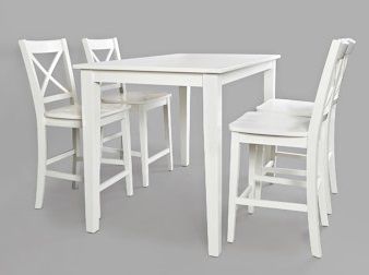Jofran inc. Simplicity White Counter Height Dining Table 3