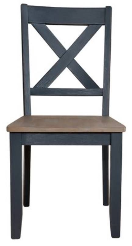 Liberty Lakeshore Navy X Back Side Chair-1