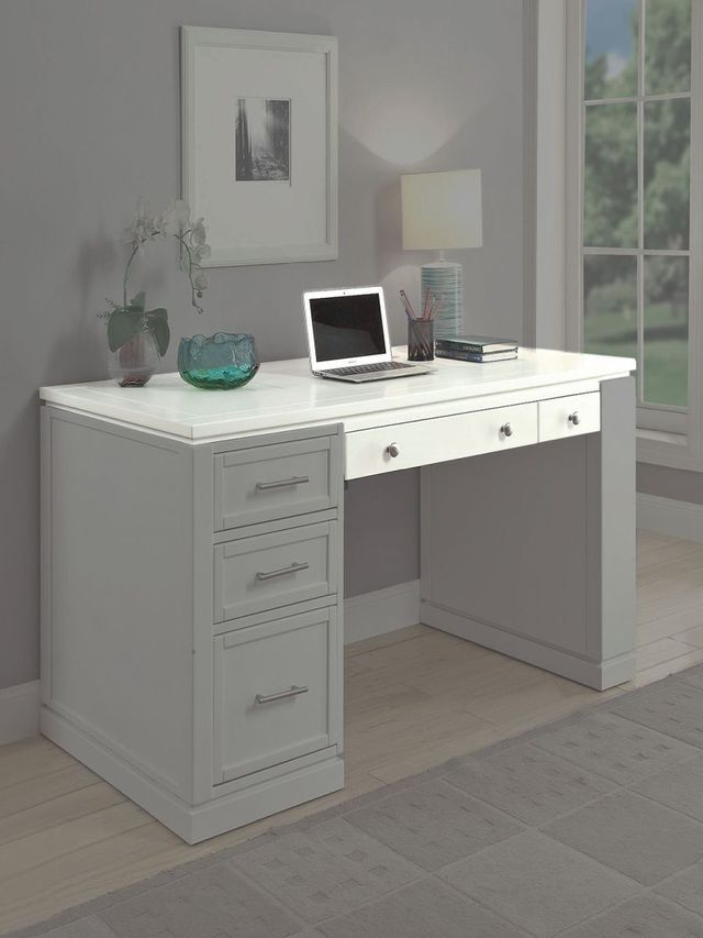 Parker House® Catalina 60" Cottage White Writing Desk Top with Power Center and USB
