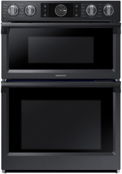 Samsung 30" Fingerprint Resistant Black Stainless Steel Microwave Combination Wall Oven-NQ70M7770DG
