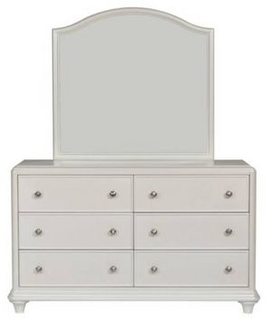Liberty Stardust Iridescent White Dresser and Mirror