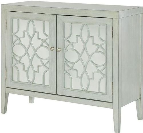 Hammary® Hidden Treasures White Mirrored Door Cabinet