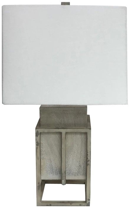 Crestview Collection Cleary Gray/White Table Lamp