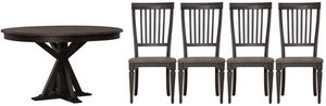 Liberty Allyson Park 5-Piece Ember Gray/Wirebrushed Black Forest Dining Set