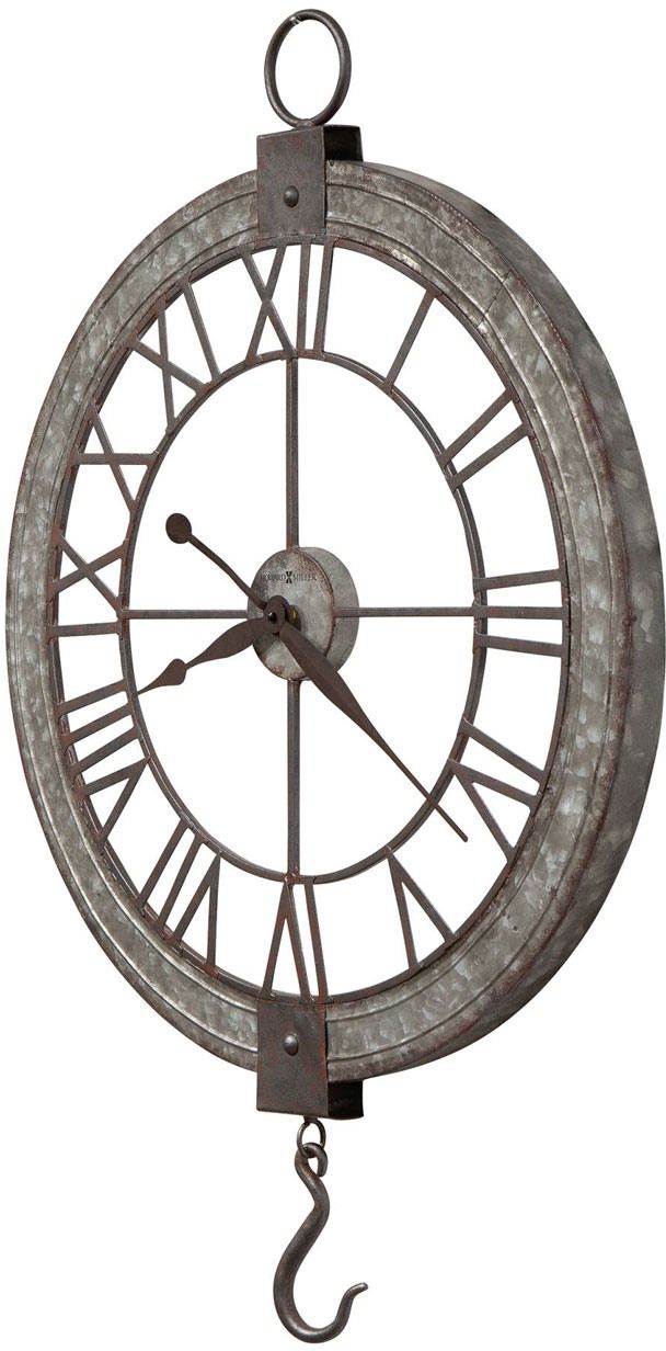 Howard Miller® Clock Pulley Aged Steel Wall Clock 1