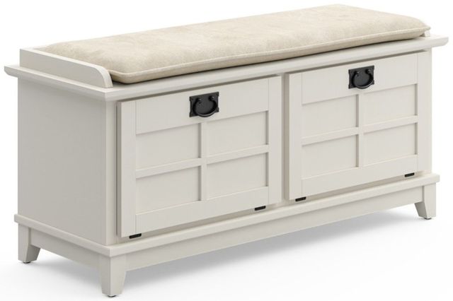 homestyles® Arts & Crafts White Storage Bench-0