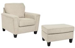 Signature Design by Ashley® Abinger 2-Piece Natural Chair and Ottoman Set