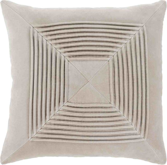Surya Akira Beige 20"x20" Pillow Shell with Polyester Insert-0