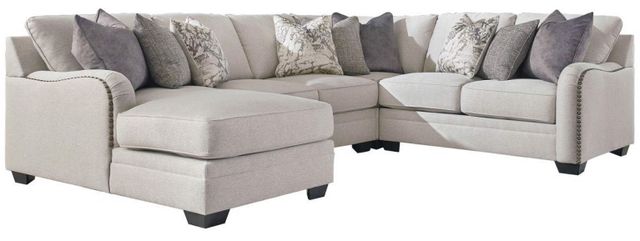 Benchcraft® Dellara 4-Piece Chalk Sectional with Chaise